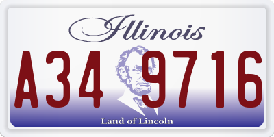 IL license plate A349716