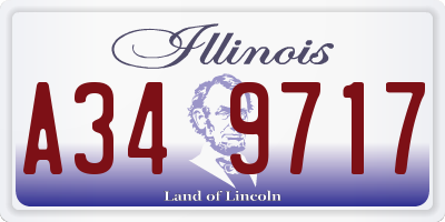 IL license plate A349717