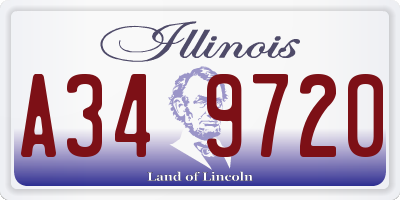 IL license plate A349720