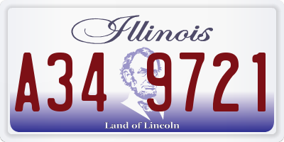 IL license plate A349721