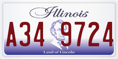 IL license plate A349724