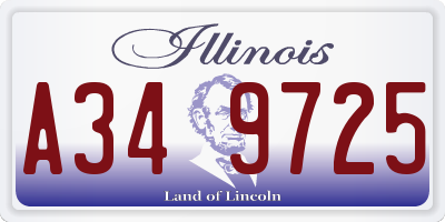 IL license plate A349725