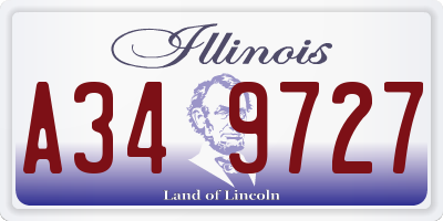 IL license plate A349727