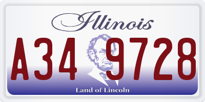 IL license plate A349728