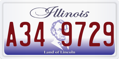 IL license plate A349729
