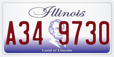 IL license plate A349730