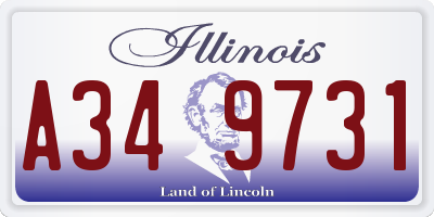 IL license plate A349731