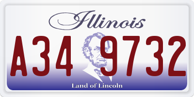 IL license plate A349732