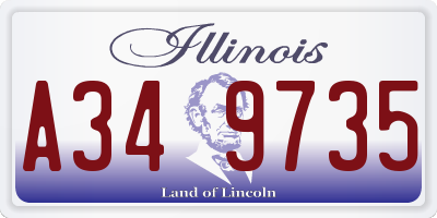 IL license plate A349735
