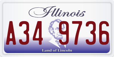 IL license plate A349736