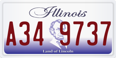 IL license plate A349737