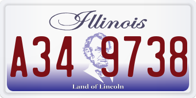 IL license plate A349738