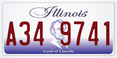 IL license plate A349741
