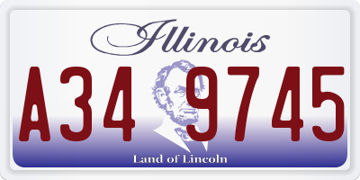 IL license plate A349745
