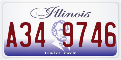 IL license plate A349746