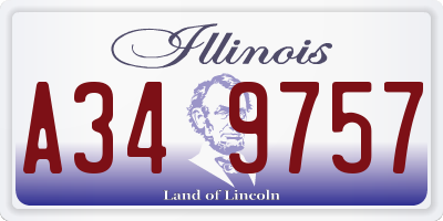 IL license plate A349757