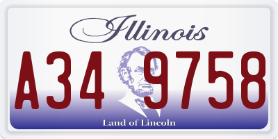IL license plate A349758