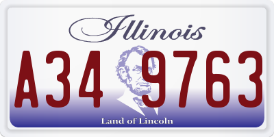 IL license plate A349763