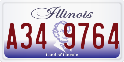 IL license plate A349764