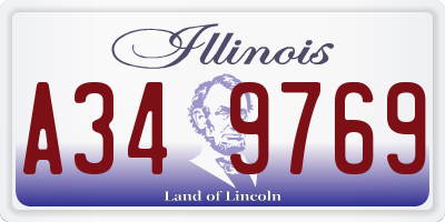 IL license plate A349769