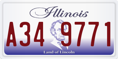 IL license plate A349771