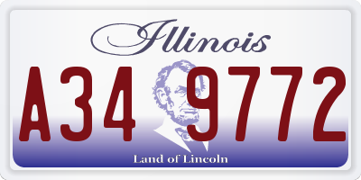 IL license plate A349772