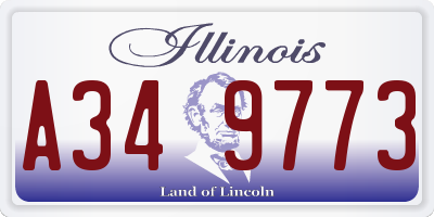 IL license plate A349773