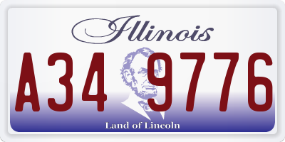 IL license plate A349776