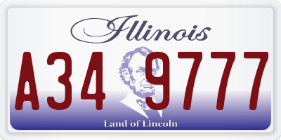 IL license plate A349777