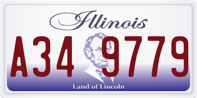 IL license plate A349779