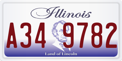 IL license plate A349782