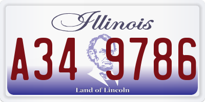 IL license plate A349786