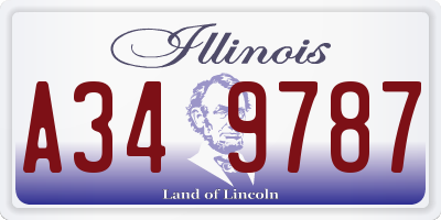 IL license plate A349787