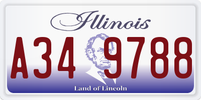 IL license plate A349788
