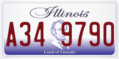 IL license plate A349790