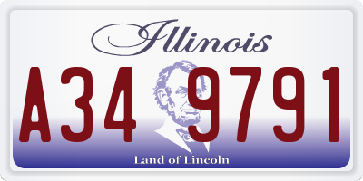 IL license plate A349791