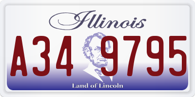 IL license plate A349795