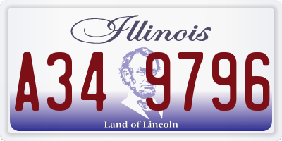 IL license plate A349796