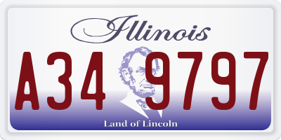 IL license plate A349797