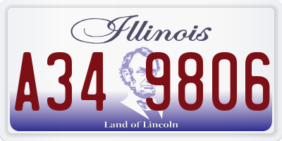 IL license plate A349806
