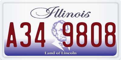 IL license plate A349808