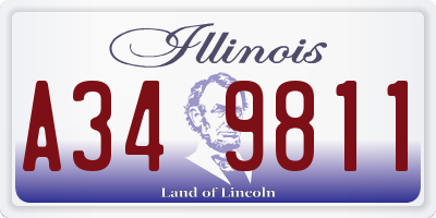 IL license plate A349811