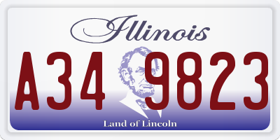 IL license plate A349823