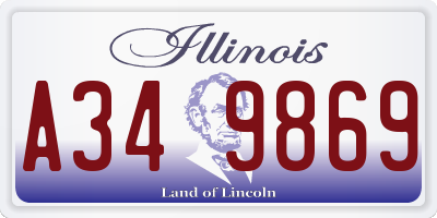 IL license plate A349869