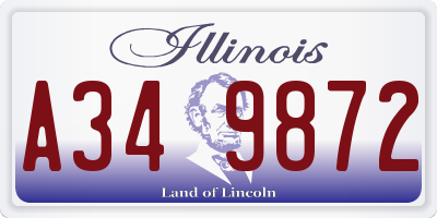 IL license plate A349872