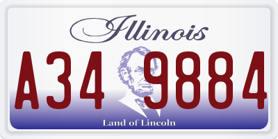 IL license plate A349884