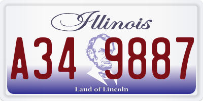 IL license plate A349887