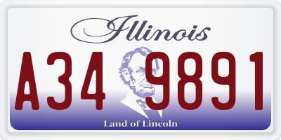 IL license plate A349891