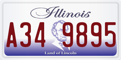 IL license plate A349895