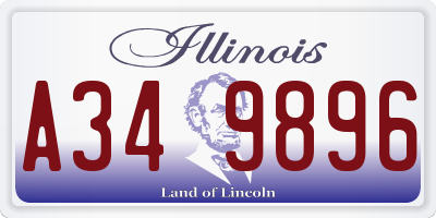 IL license plate A349896